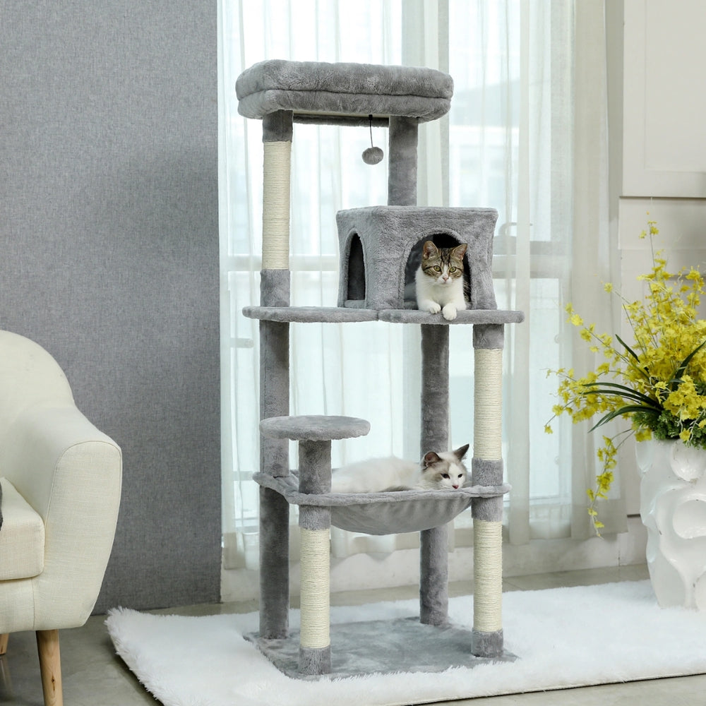 Cat Tree House Condo Cat’s Activity Center with Double Condo