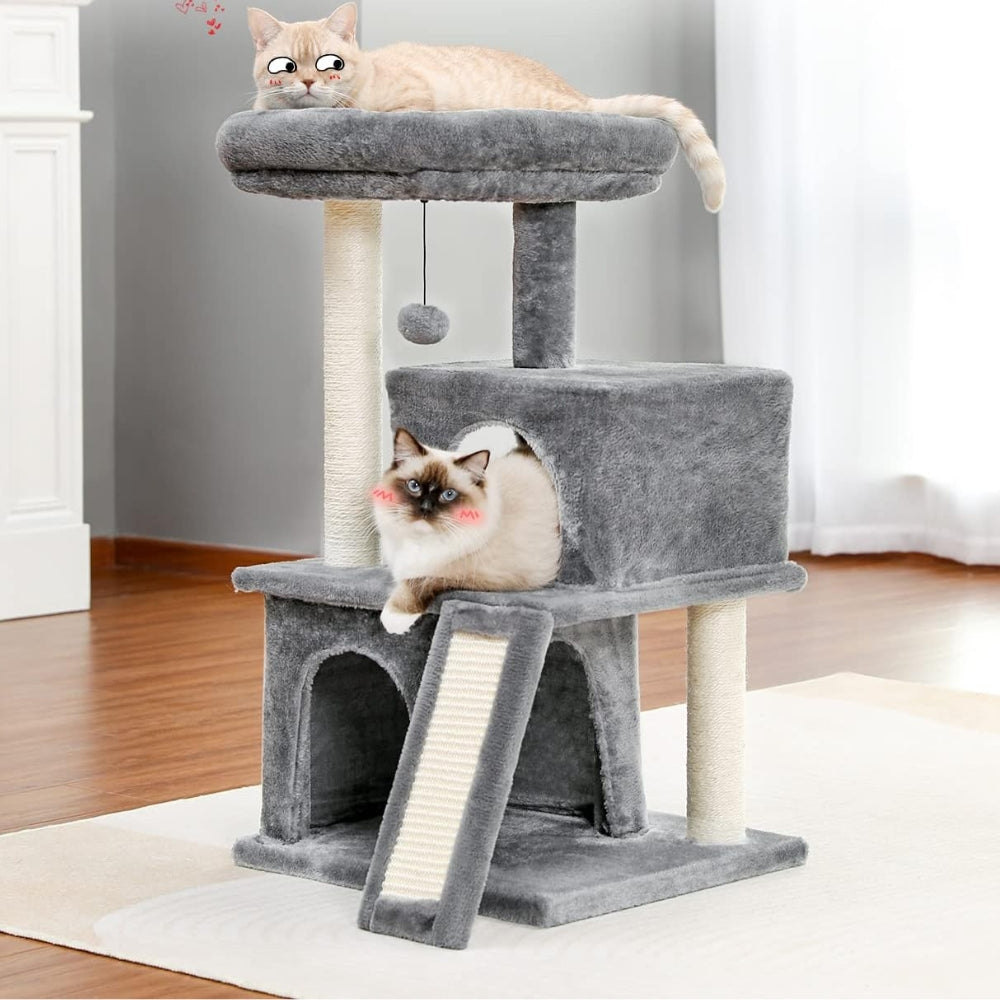 Cat Tree House Condo Cat’s Activity Center with Double Condo